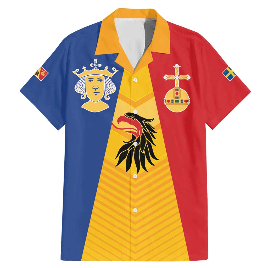 Kingdom of Sweden Stockholm County Family Matching Mermaid Dress and Hawaiian Shirt Flag Style