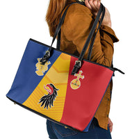 Kingdom of Sweden Stockholm County Leather Tote Bag Flag Style