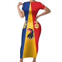 Kingdom of Sweden Stockholm County Short Sleeve Bodycon Dress Flag Style
