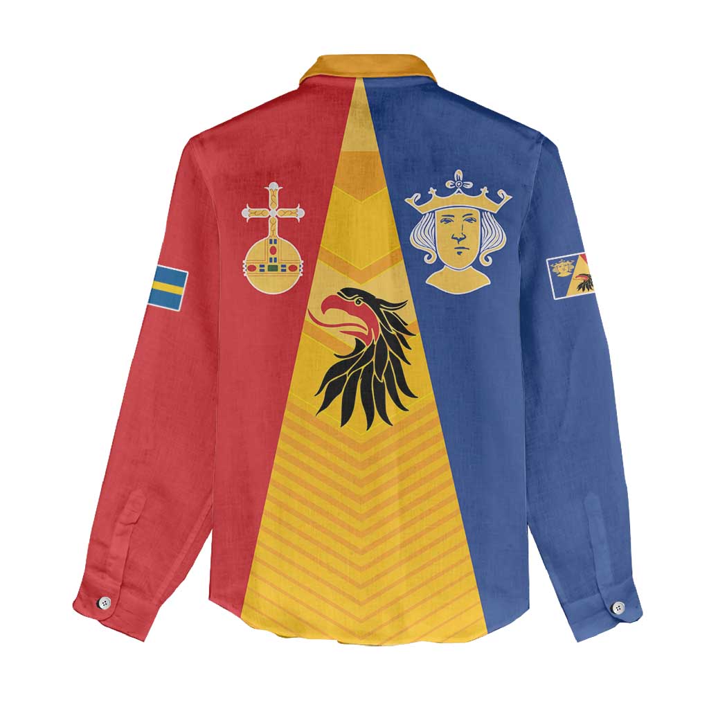 Kingdom of Sweden Stockholm County Women Casual Shirt Flag Style