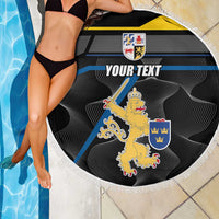 Personalized Kingdom of Sweden Gothenburg Beach Blanket Sweden Vastra Gotaland County