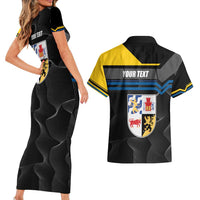 Personalized Kingdom of Sweden Gothenburg Couples Matching Short Sleeve Bodycon Dress and Hawaiian Shirt Sweden Vastra Gotaland County