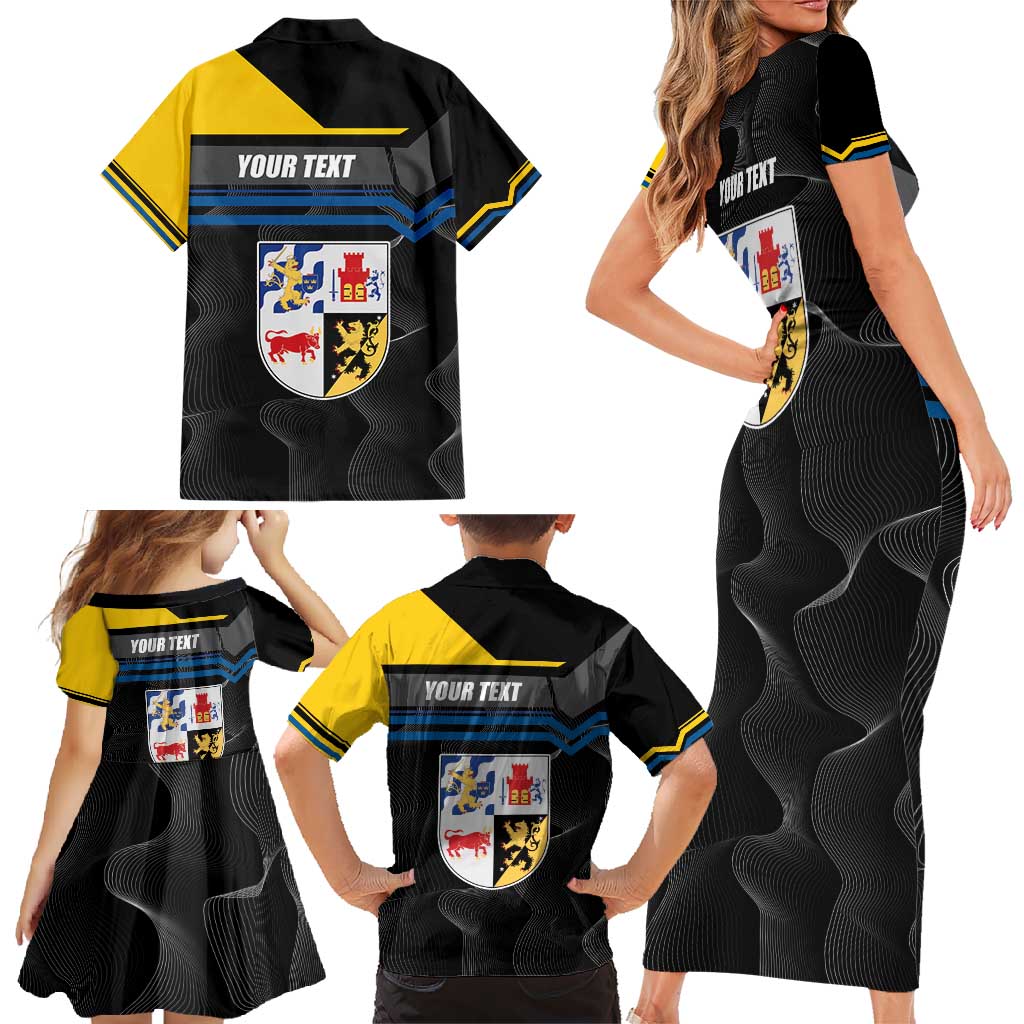 Personalized Kingdom of Sweden Gothenburg Family Matching Short Sleeve Bodycon Dress and Hawaiian Shirt Sweden Vastra Gotaland County