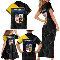 Personalized Kingdom of Sweden Gothenburg Family Matching Short Sleeve Bodycon Dress and Hawaiian Shirt Sweden Vastra Gotaland County