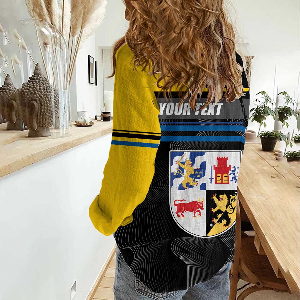 Personalized Kingdom of Sweden Gothenburg Women Casual Shirt Sweden Vastra Gotaland County