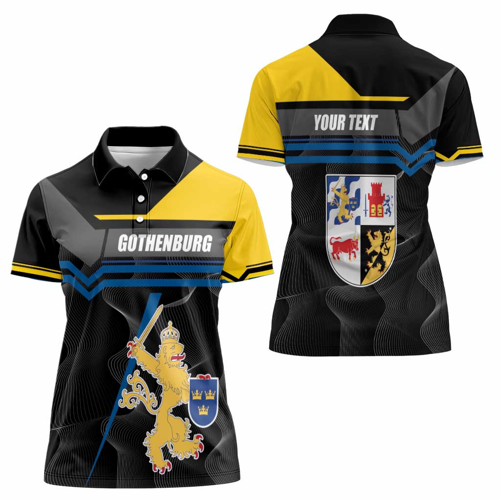 Personalized Kingdom of Sweden Gothenburg Women Polo Shirt Sweden Vastra Gotaland County