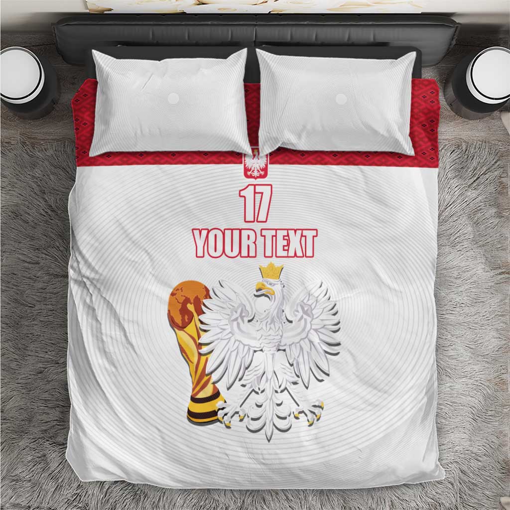 Custom Poland Football Champions Bedding Set Sporty Style