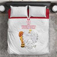 Custom Poland Football Champions Bedding Set Sporty Style