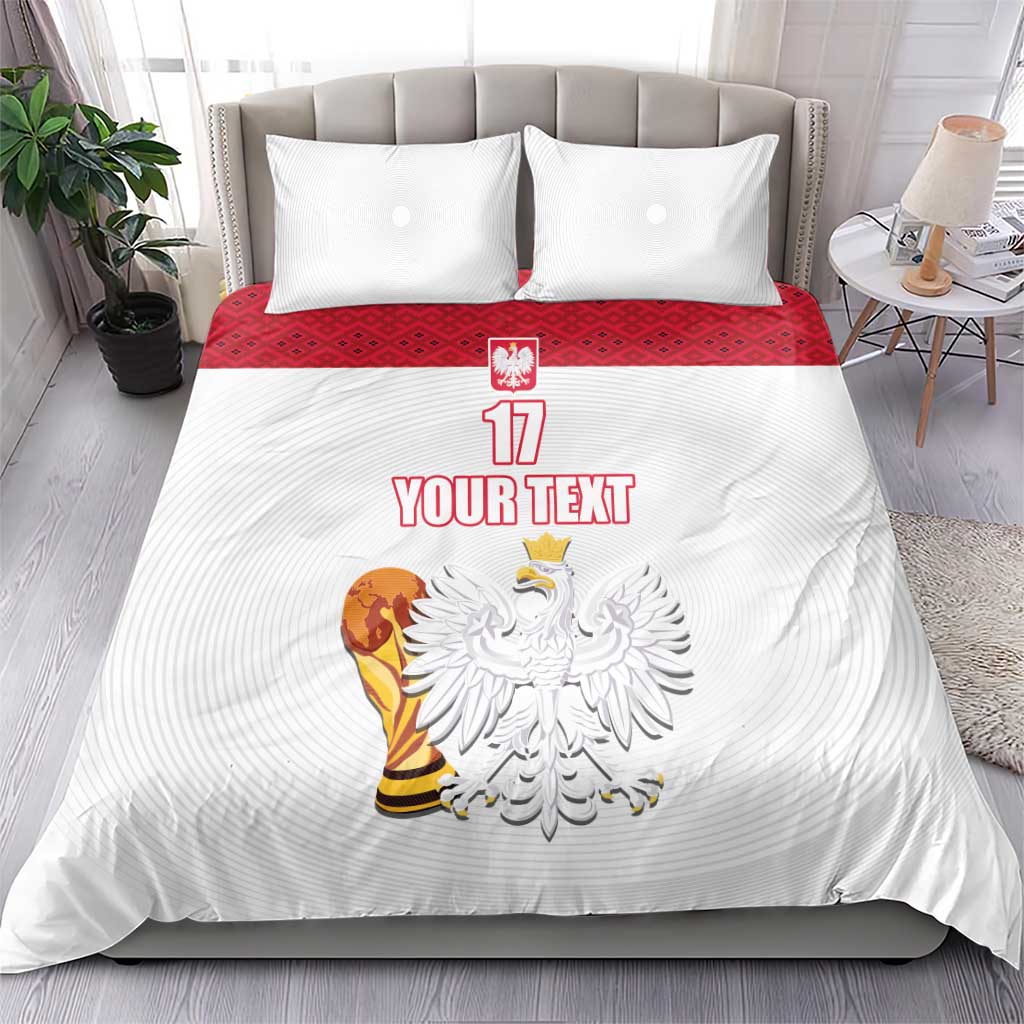 Custom Poland Football Champions Bedding Set Sporty Style