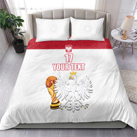 Custom Poland Football Champions Bedding Set Sporty Style