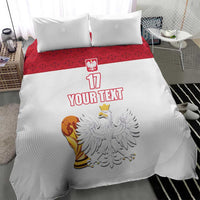 Custom Poland Football Champions Bedding Set Sporty Style