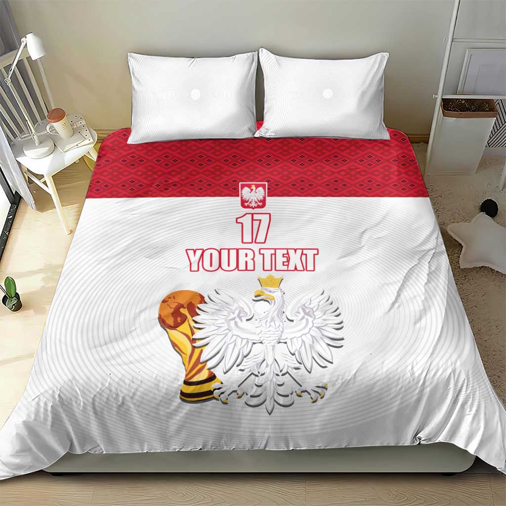 Custom Poland Football Champions Bedding Set Sporty Style