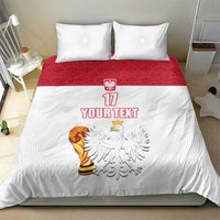 Custom Poland Football Champions Bedding Set Sporty Style