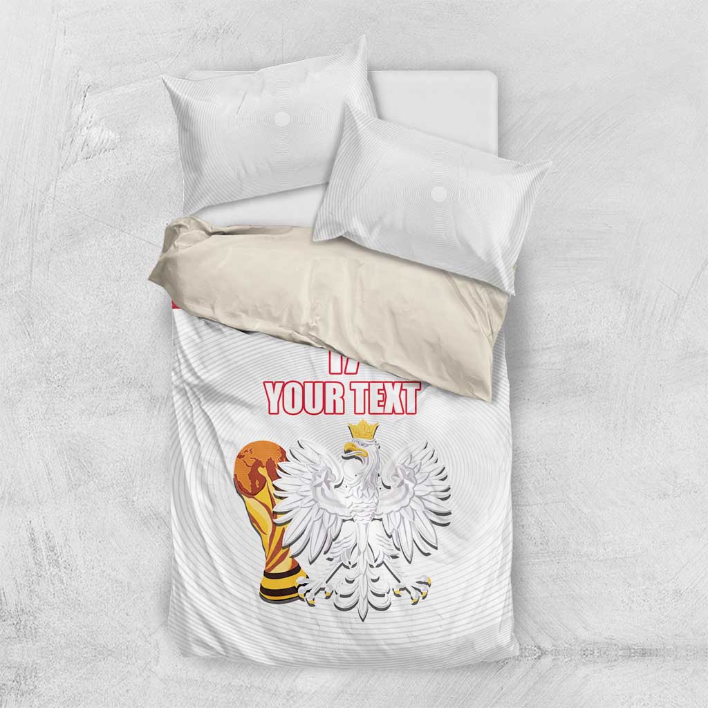 Custom Poland Football Champions Bedding Set Sporty Style