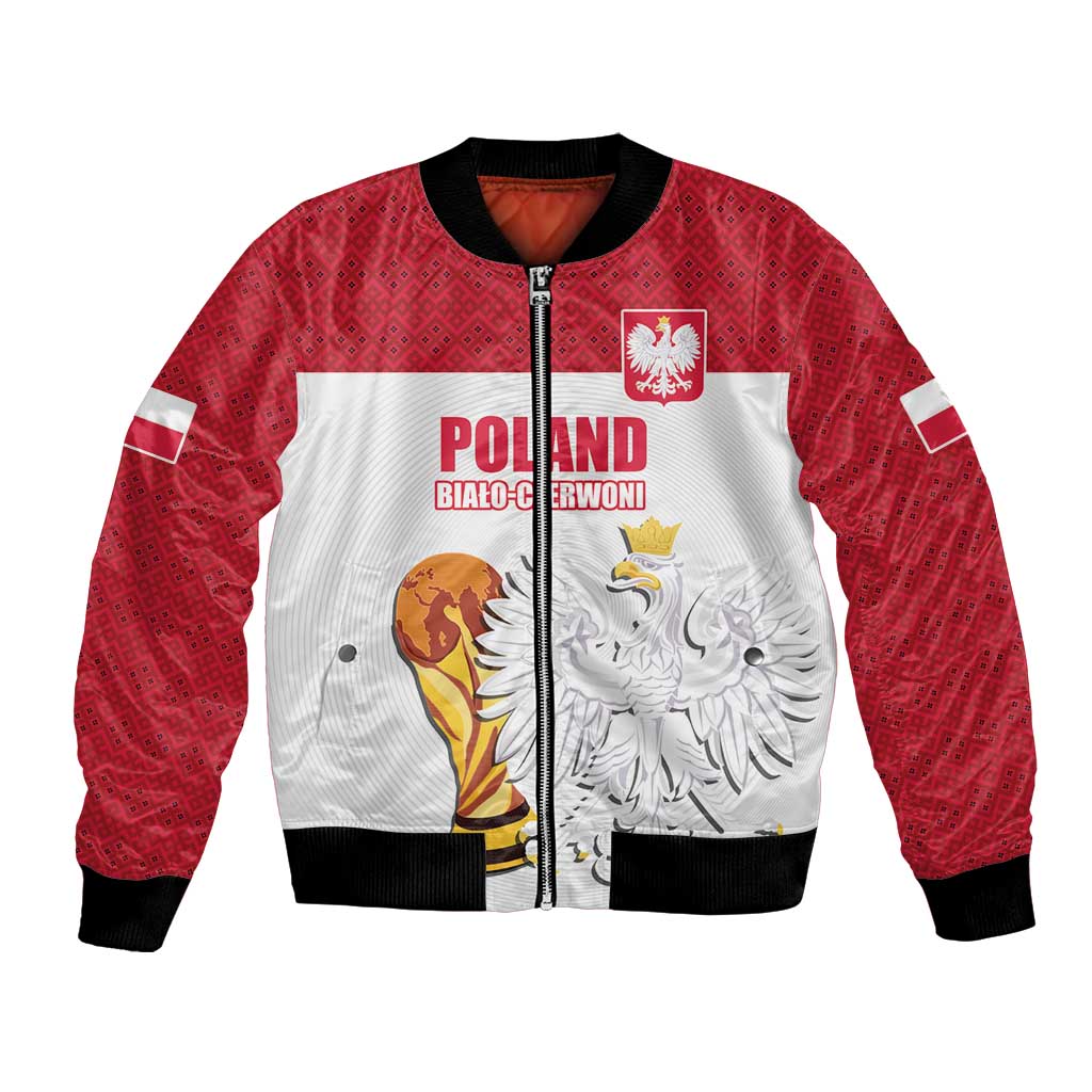 Custom Poland Football Champions Bomber Jacket Sporty Style