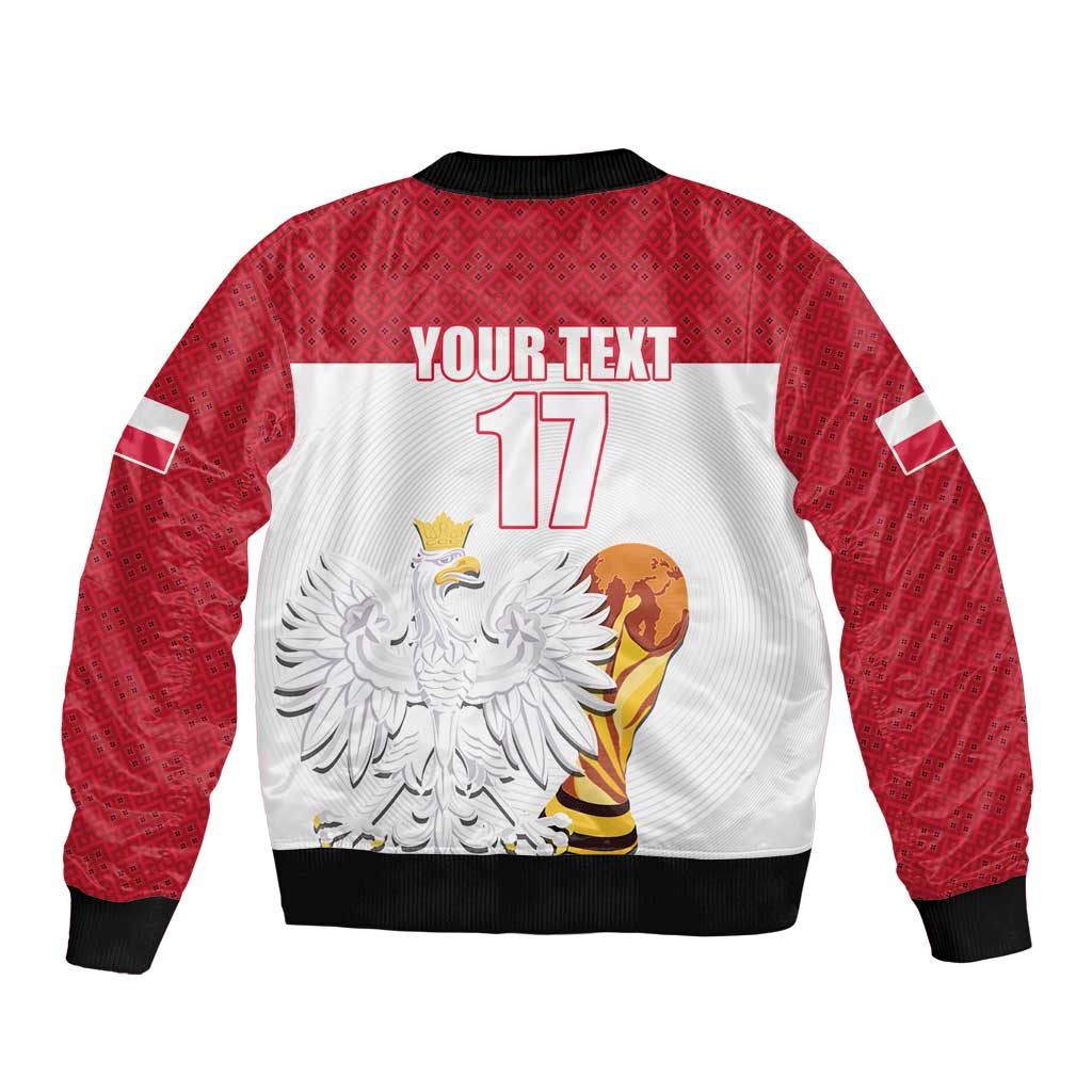 Custom Poland Football Champions Bomber Jacket Sporty Style