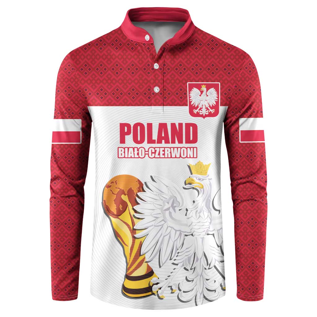 Custom Poland Football Champions Button Sweatshirt Sporty Style