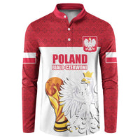 Custom Poland Football Champions Button Sweatshirt Sporty Style