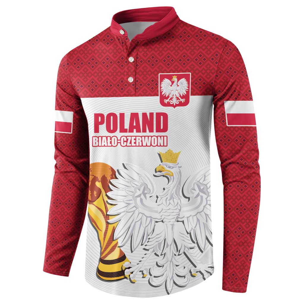 Custom Poland Football Champions Button Sweatshirt Sporty Style