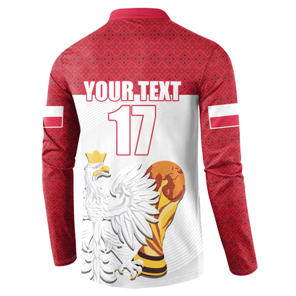 Custom Poland Football Champions Button Sweatshirt Sporty Style