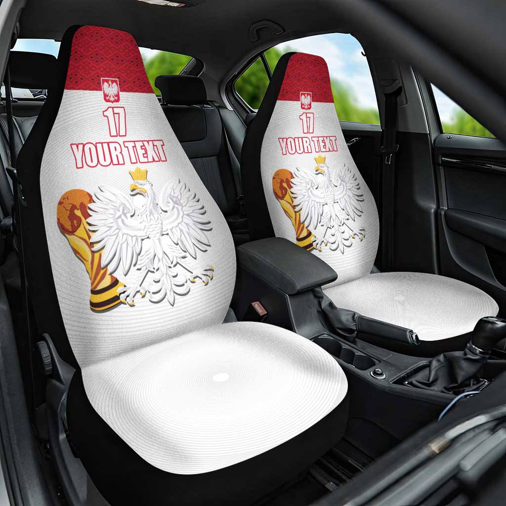 Custom Poland Football Champions Car Seat Cover Sporty Style