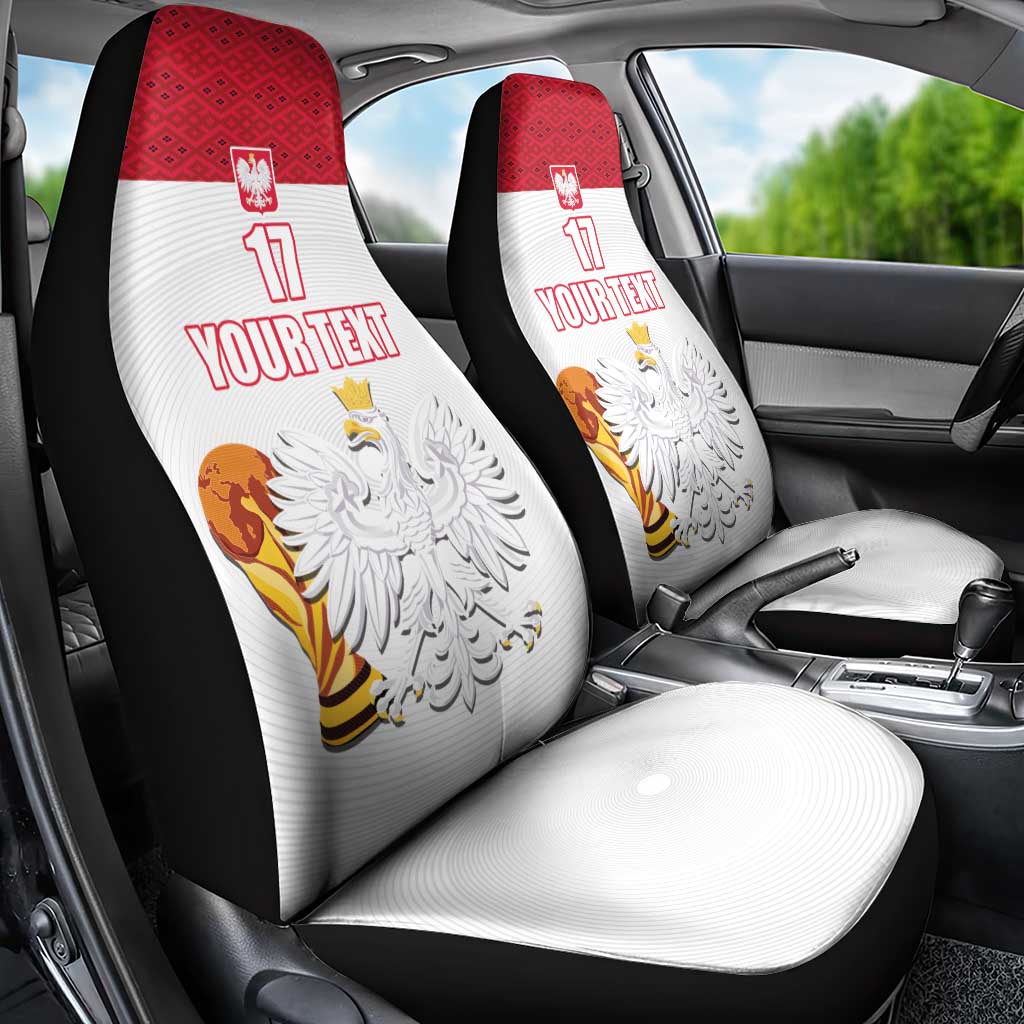 Custom Poland Football Champions Car Seat Cover Sporty Style