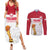 Custom Poland Football Champions Couples Matching Summer Maxi Dress and Long Sleeve Button Shirt Sporty Style