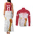 Custom Poland Football Champions Couples Matching Tank Maxi Dress and Long Sleeve Button Shirt Sporty Style