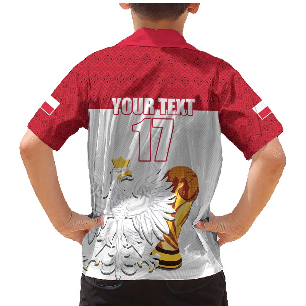 Custom Poland Football Champions Family Matching Mermaid Dress and Hawaiian Shirt Sporty Style