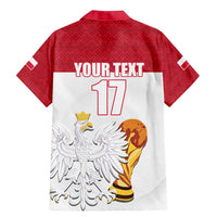 Custom Poland Football Champions Family Matching Mermaid Dress and Hawaiian Shirt Sporty Style