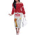 Custom Poland Football Champions Family Matching Off The Shoulder Long Sleeve Dress and Hawaiian Shirt Sporty Style