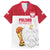 Custom Poland Football Champions Family Matching Off Shoulder Maxi Dress and Hawaiian Shirt Sporty Style