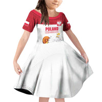 Custom Poland Football Champions Family Matching Off Shoulder Short Dress and Hawaiian Shirt Sporty Style