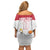 Custom Poland Football Champions Family Matching Off Shoulder Short Dress and Hawaiian Shirt Sporty Style