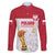 Custom Poland Football Champions Family Matching Puletasi and Hawaiian Shirt Sporty Style
