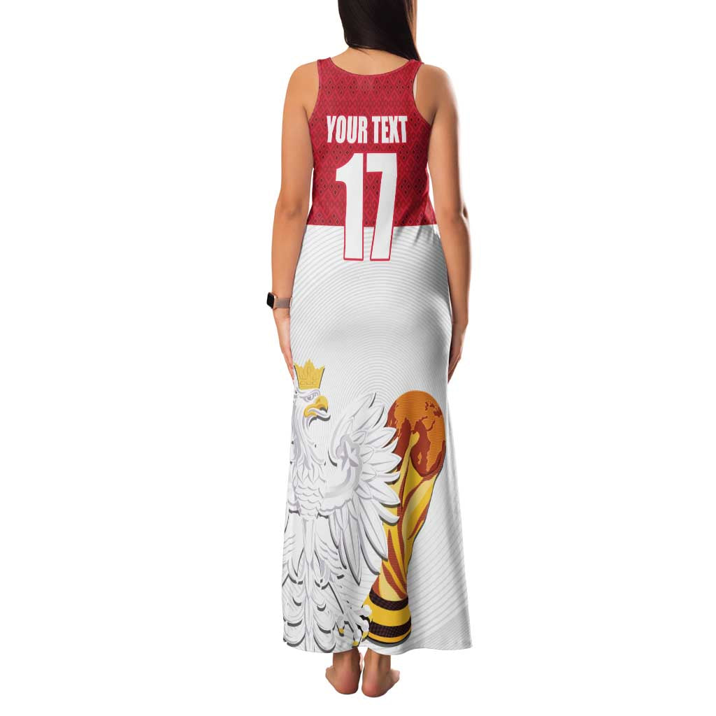 Custom Poland Football Champions Family Matching Tank Maxi Dress and Hawaiian Shirt Sporty Style