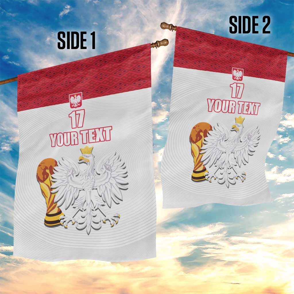 Custom Poland Football Champions Garden Flag Sporty Style