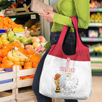 Custom Poland Football Champions Grocery Bag Sporty Style