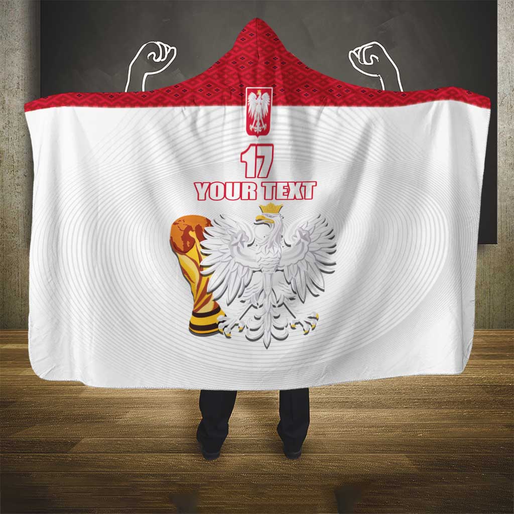 Custom Poland Football Champions Hooded Blanket Sporty Style