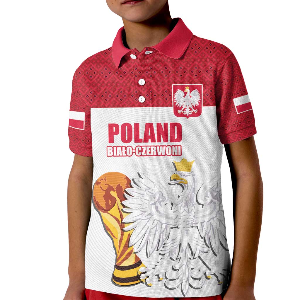 Custom Poland Football Champions Kid Polo Shirt Sporty Style