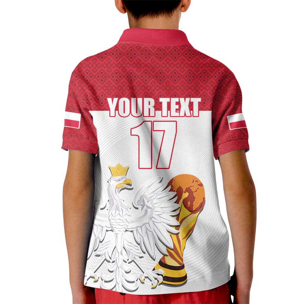 Custom Poland Football Champions Kid Polo Shirt Sporty Style