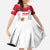 Custom Poland Football Champions Kid Short Sleeve Dress Sporty Style