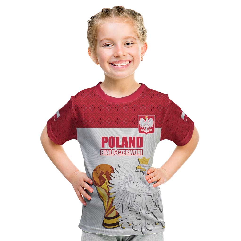 Custom Poland Football Champions Kid T Shirt Sporty Style