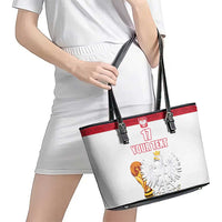 Custom Poland Football Champions Leather Tote Bag Sporty Style