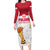 Custom Poland Football Champions Long Sleeve Bodycon Dress Sporty Style