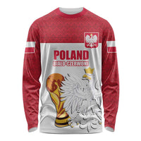 Custom Poland Football Champions Long Sleeve Shirt Sporty Style