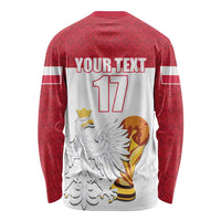 Custom Poland Football Champions Long Sleeve Shirt Sporty Style
