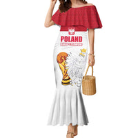 Custom Poland Football Champions Mermaid Dress Sporty Style