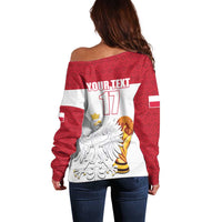 Custom Poland Football Champions Off Shoulder Sweater Sporty Style