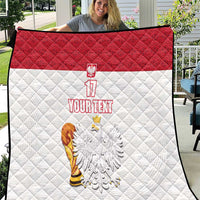 Custom Poland Football Champions Quilt Sporty Style